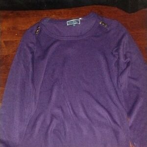 Karen Scott Purple Sweater